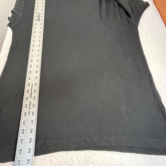 Jhane Barnes Mens Black 100% Silk Waffle Knit Short Sleeve Crew Neck T-Shirt XL - Picture 7 of 7